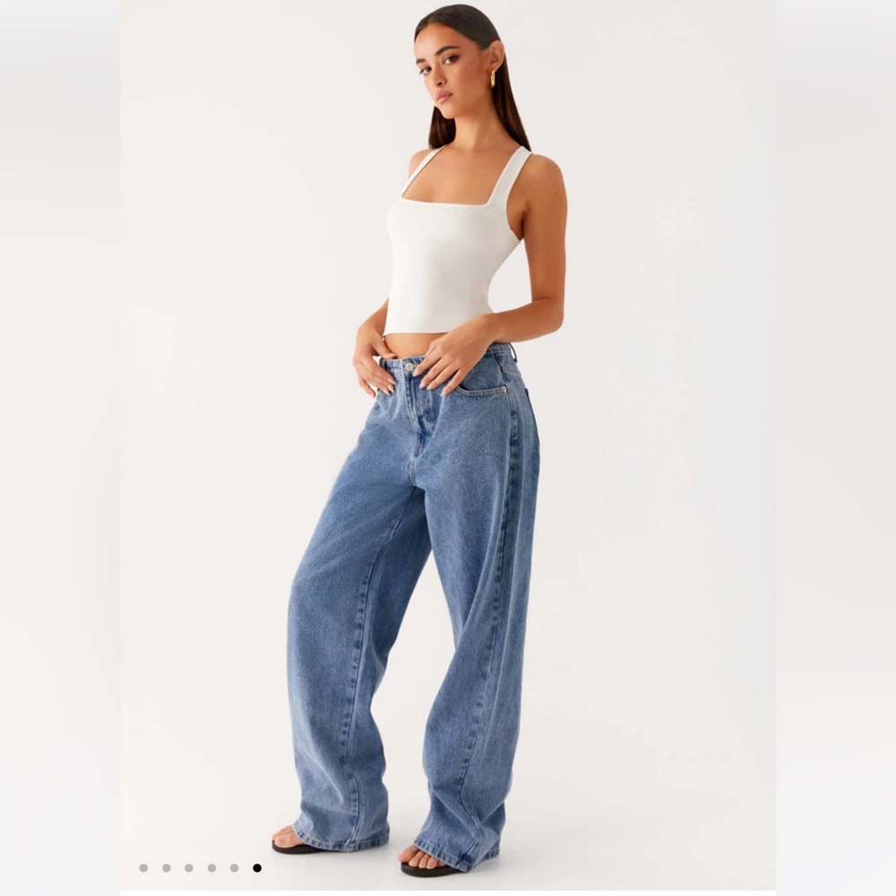 Peppermayo Exclusive - Keanna Low Rise Denim Jeans - Blue Denim  US 2